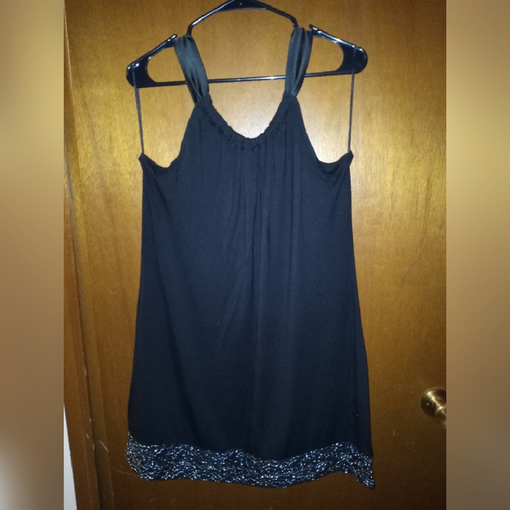 Express: New Black Dress With Silver Gemstone